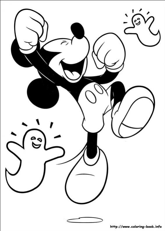 ภาพระบายสี มิกกี้ เมาส์ Mickey Mouse การ์ตูนที่เด็กๆชื่น