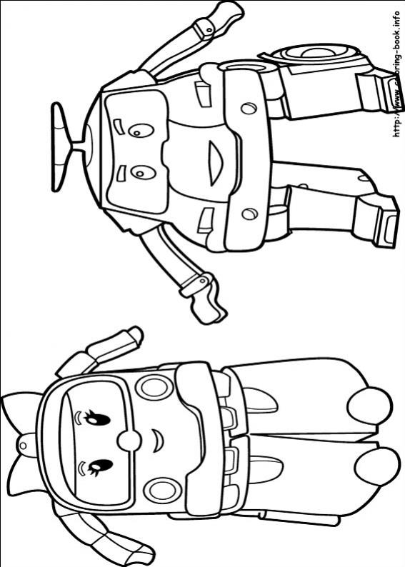 ภาพวาดระบายสีRobocar poli 12
