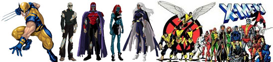 ภาพระบายสี X-men มนุษย์กลายพันธุ์