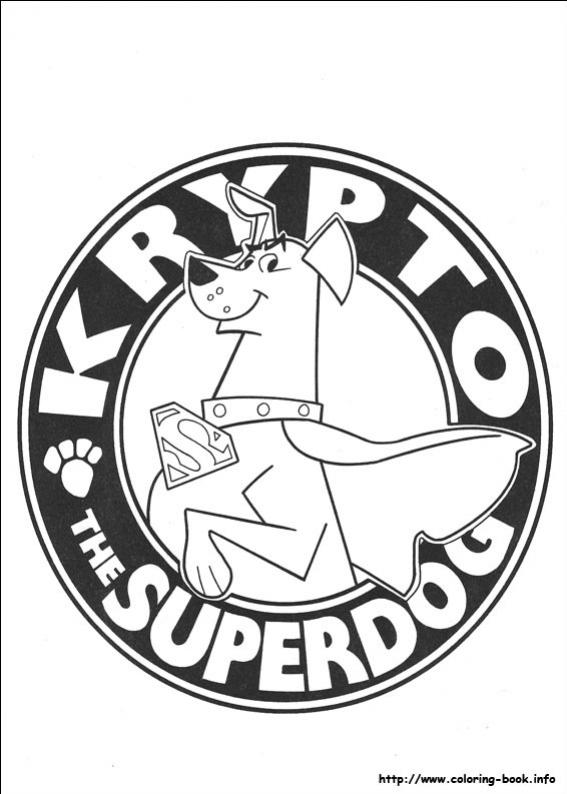 ภาพวาดระบายสีKrypto the superdog 36