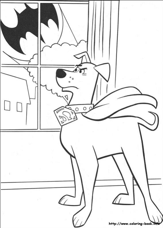 ภาพวาดระบายสีKrypto the superdog 10