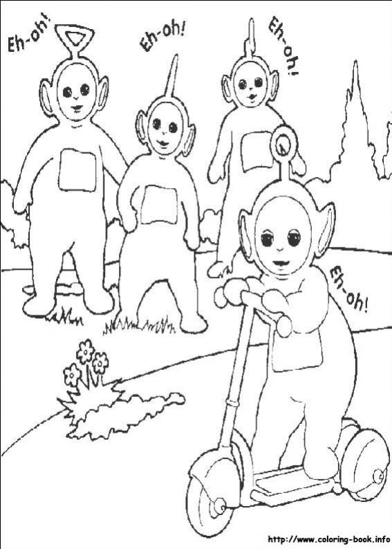 ภาพวาดระบายสีTeletubbies เทเลทับบีส์ 01