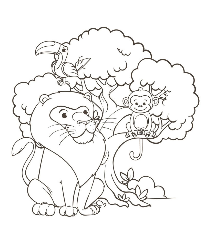 การ์ตูนสัตว์ป่าซาฟารี