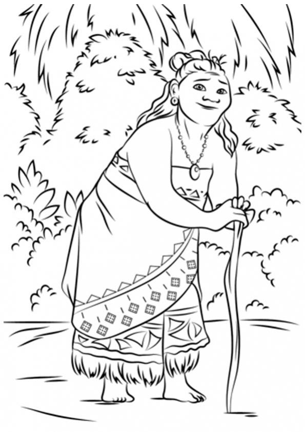ภาพวาดระบายสีgramma tala from moana
