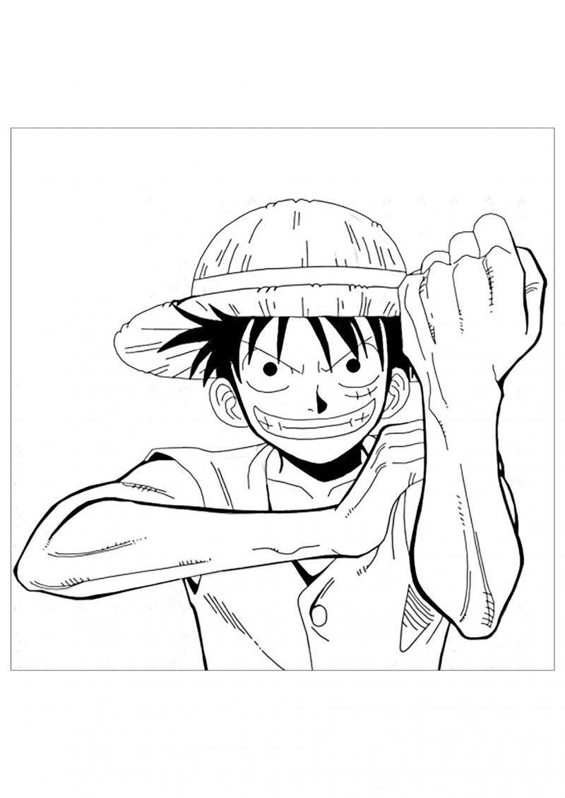 ภาพวาดระบายสีวันพีช One Piece 07