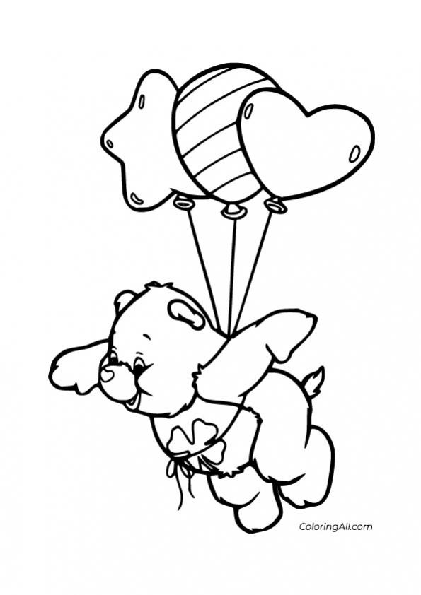 ภาพวาดระบายสีGood-Luck-Bear-Flying