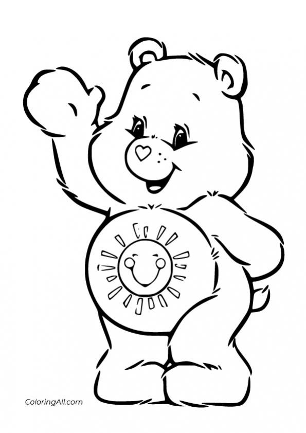 ภาพวาดระบายสีHappy-Funshine-Bear