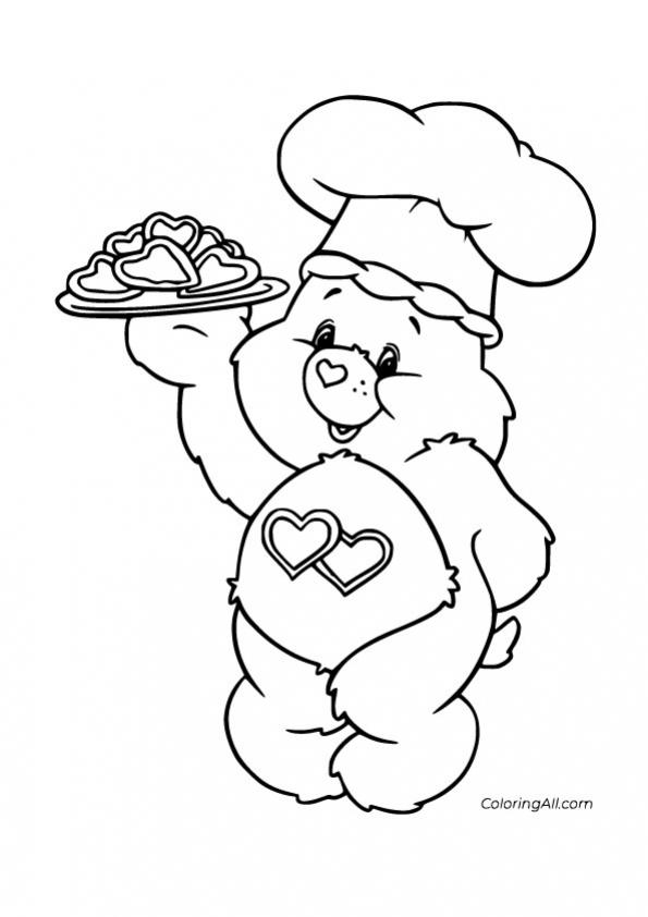 ภาพวาดระบายสีChef-Love-a-Lot-Bear