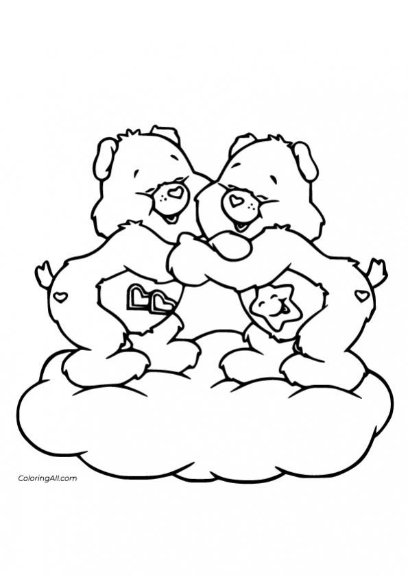 ภาพวาดระบายสีLove-a-Lot-Bear-and-Laugh-a-Lot-Bear