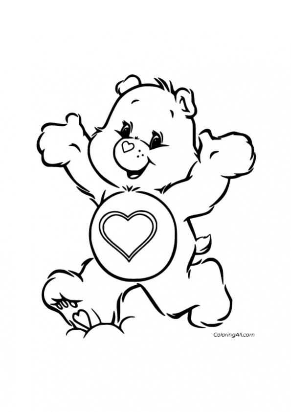 ภาพวาดระบายสีTenderheart-Bear-Running