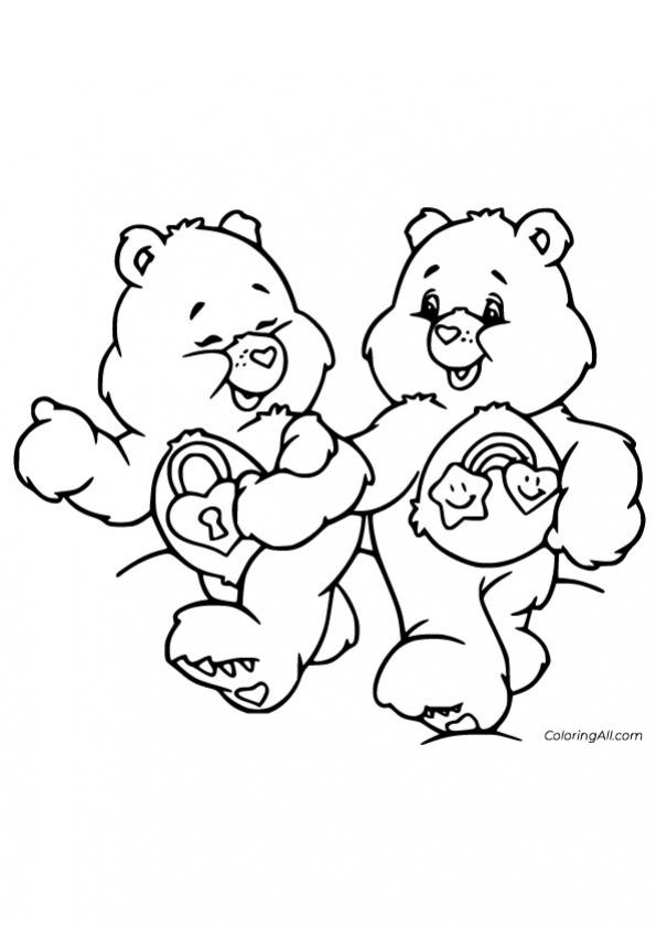 ภาพวาดระบายสีSecret-Bear-and-Best-Friend-Bear