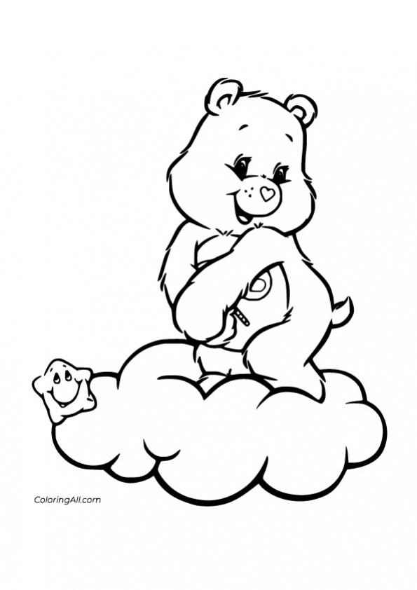 ภาพวาดระบายสีShare-Bear-on-the-Cloud