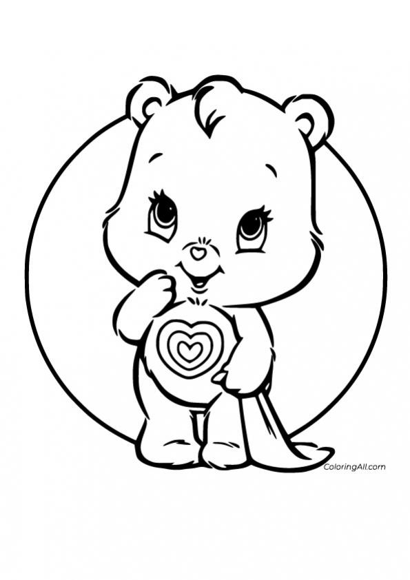 ภาพวาดระบายสีCute-Wonderheart-Bear