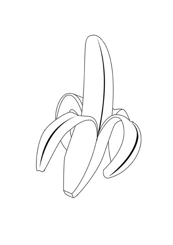 ภาพวาดระบายสีกล้วยหอมปอกเปลือก