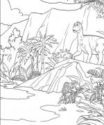 ภาพวาดระบายสีDinosaur 36