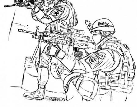 ภาพวาดระบายสีทหารไทย