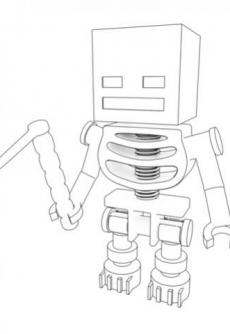 ภาพวาดระบายสีminecraft-skeleton-coloring-page