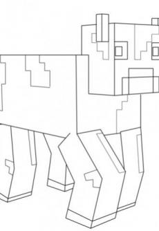 ภาพวาดระบายสีminecraft-cow-coloring-page