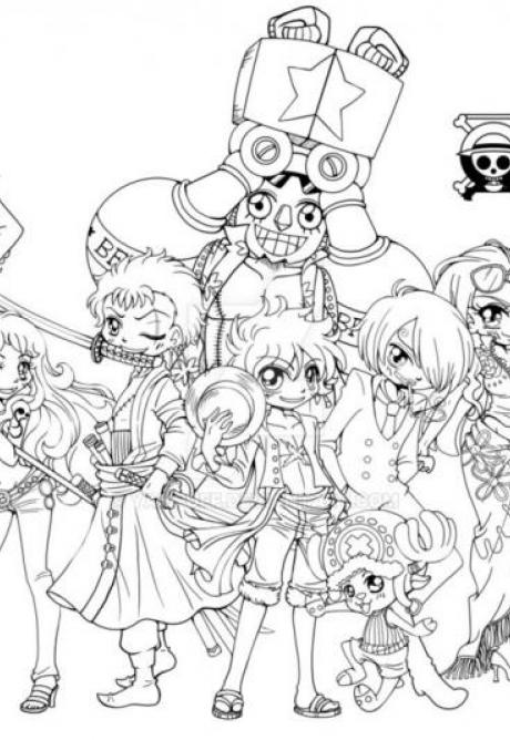 ภาพวาดระบายสีวันพีช One Piece 08