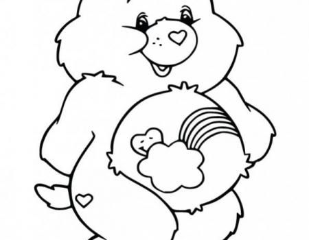 ภาพวาดระบายสีBashful-Heart-Bear