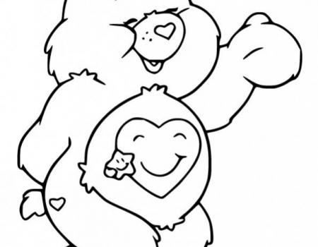 ภาพวาดระบายสีTake-Care-Bear-Smiling