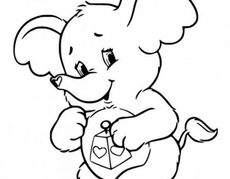 ภาพวาดระบายสีLotsa-Heart-Elephant