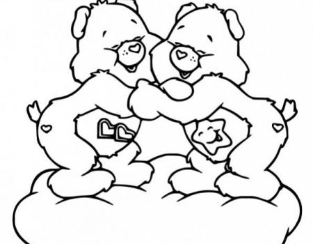 ภาพวาดระบายสีLove-a-Lot-Bear-and-Laugh-a-Lot-Bear